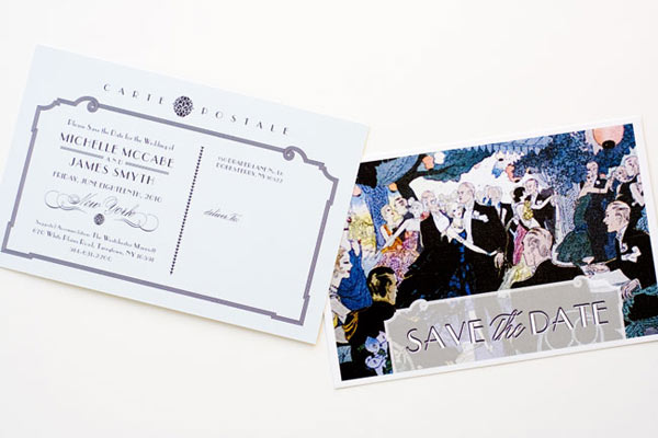 with this incredible 1920'sinspired invitation suite by MaeMae Paperie