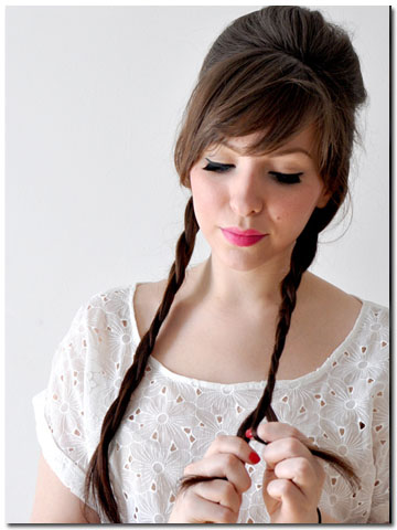 fashion remaja  cara menata rambut  dengan kepang modern
