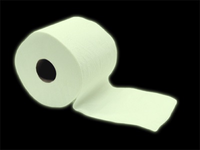 Glowing toilet paperroll