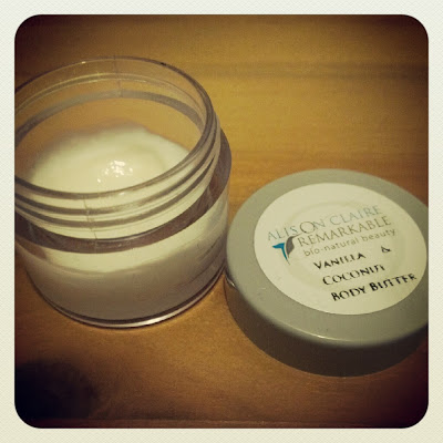 Alison Claire Vanilla and Coconut body butter sample