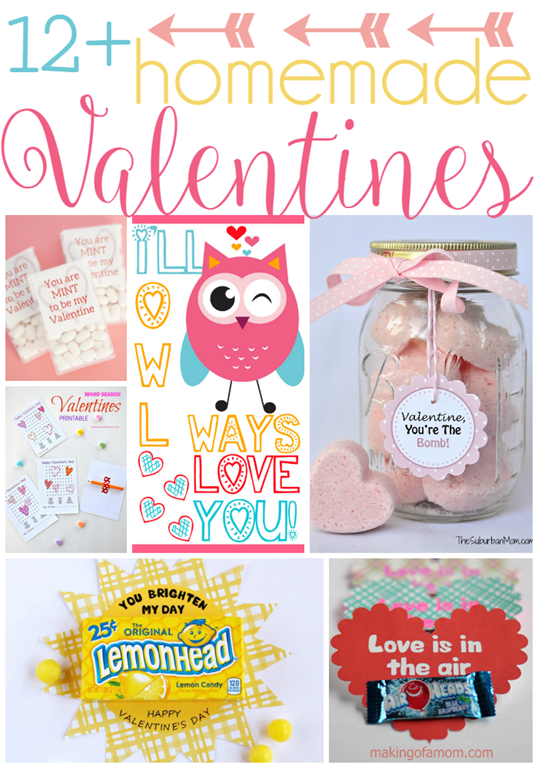Over 12 Homemade Valentines at GingerSnapCrafts.com #linkparty #features_thumb[1]