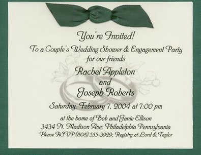 As such the wording of wedding invitation speaks louder than one can 