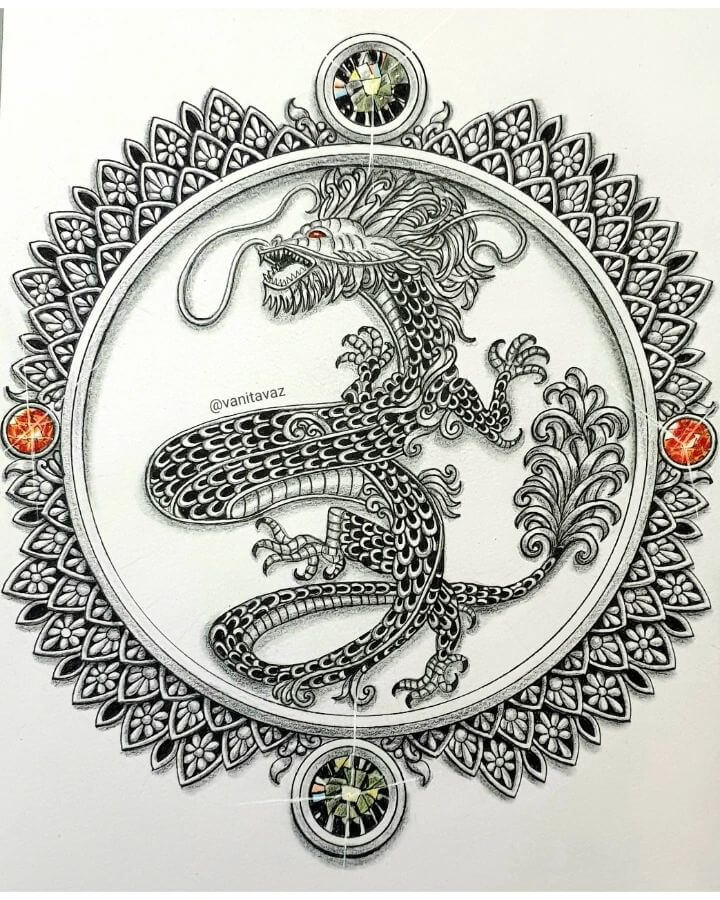 04-Asian-dragon-Mandala-and-Zentangle-Drawings-Vanita-Vaz-www-designstack-co
