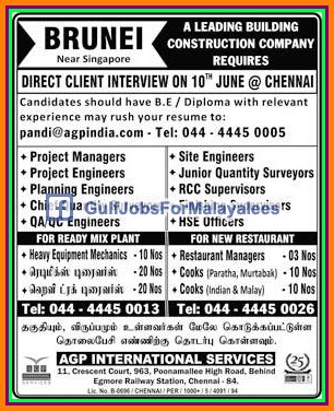 Construction Company Jobs for Brunei