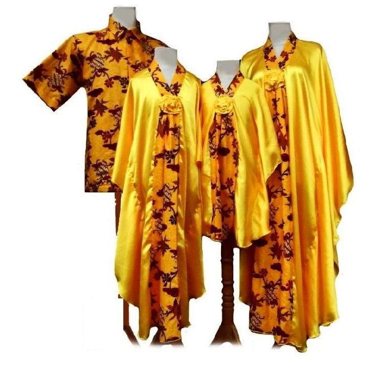  22 model baju  batik  couple keluarga  modis untuk pesta 