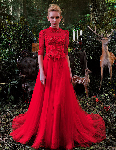 Red-Wedding-Gown-with-High-Neck-Half-Sleeves-Shining-Crystal-Beaded-Organza-Lace