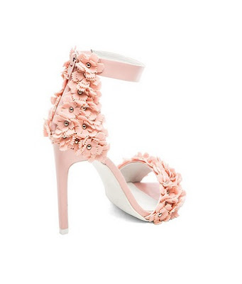 Jeffrey Campbell Blush Barely there floral high heels