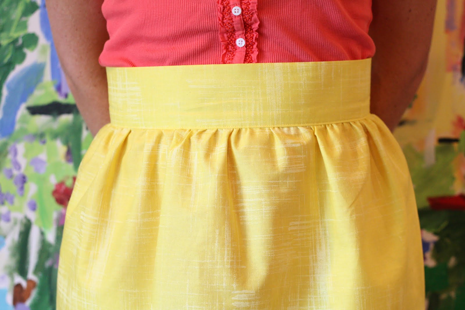 Gathered Skirt with Waistband. DIY Tutorial