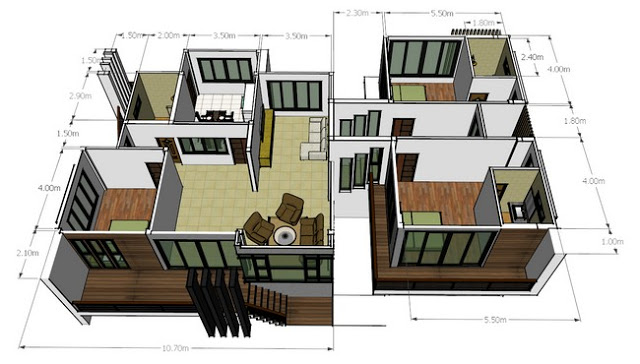 17 Desain Rumah Minimalis Modern Lengkap dengan Ukuran detailnya