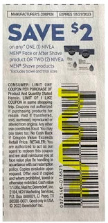 $2.00/2 Nivea Men Shave Coupon from "SAVE" insert week of 9/24/23.