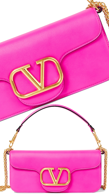 ♦Pink Valentino Garavani Locò leather shoulder bag #bags #pink #brilliantluxury