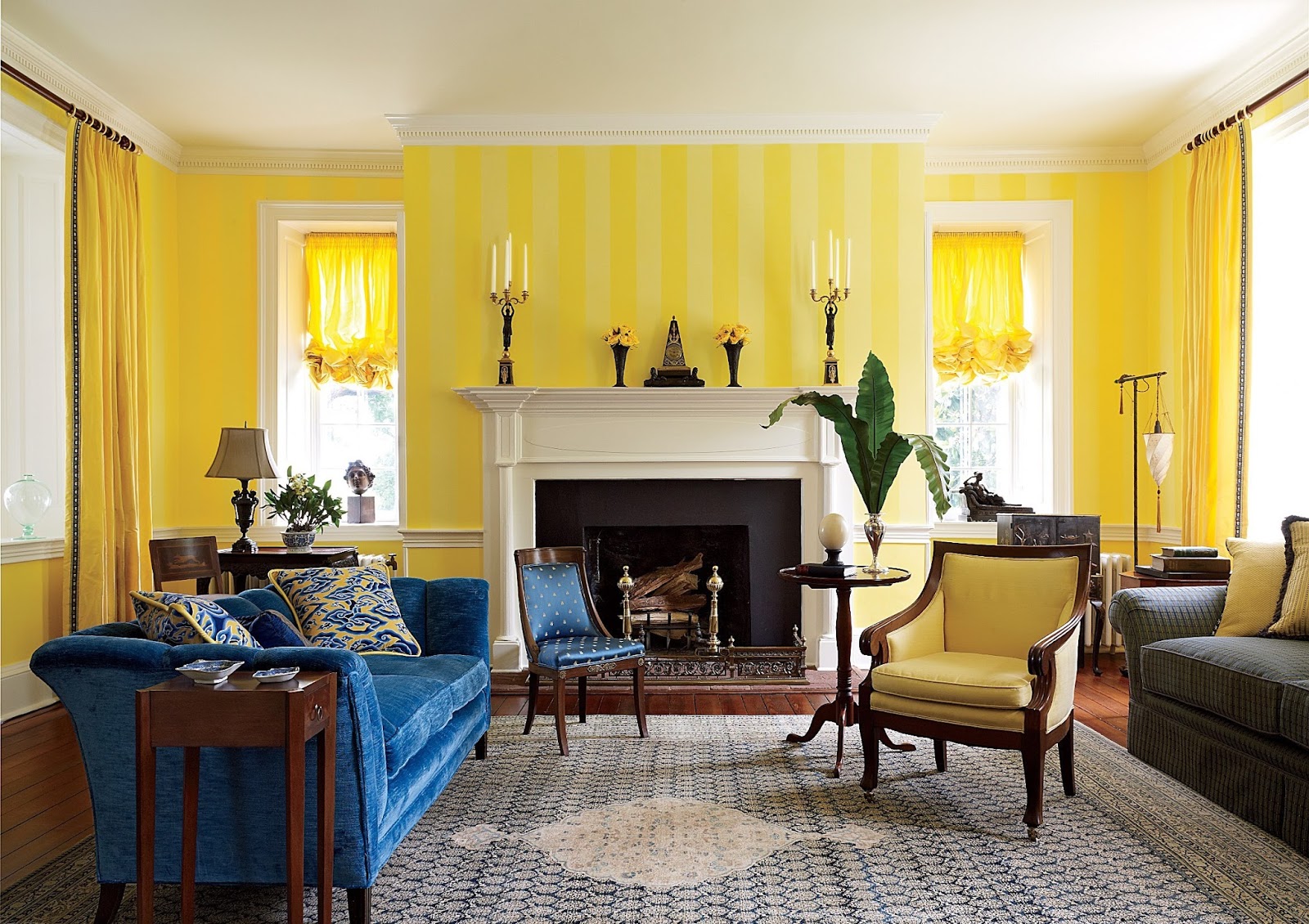  Wallpaper  Warna  Kuning  Cerah Untuk Ruang Tamu INOVASI RUMAH