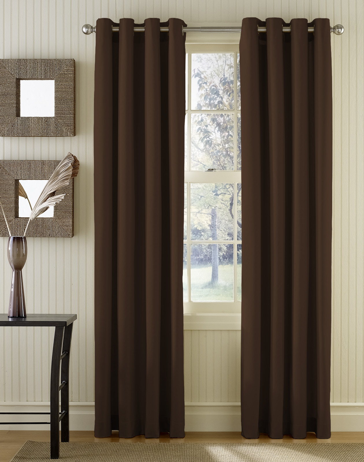 Brown And Red Curtain Panels Brown and White Check Curtains