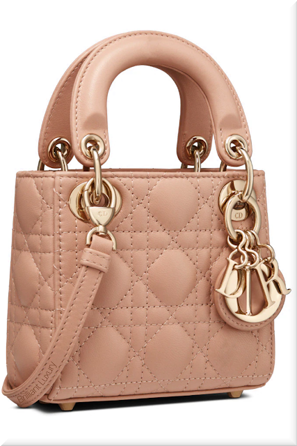 ♦Dior micro Lady Dior rose des vents cannage lambskin bag #dior #bags #brilliantluxury