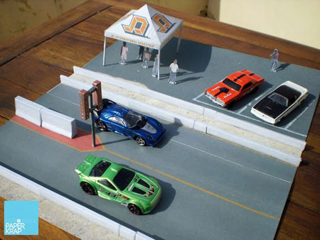 Dragstrip Papercraft