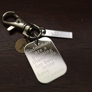 Godparents Gift Catholic Keychain