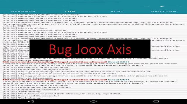 Bug Joox Axis