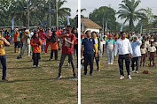 Wabub Senam bersama Persatuan Wanita Olahraga Seluruh Indonesia (Perwosi) Kabupaten OKU Timur.