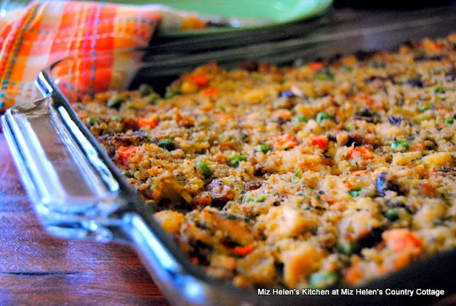 Cornbread Dressing Casserole at Miz Helen's Country Cottage