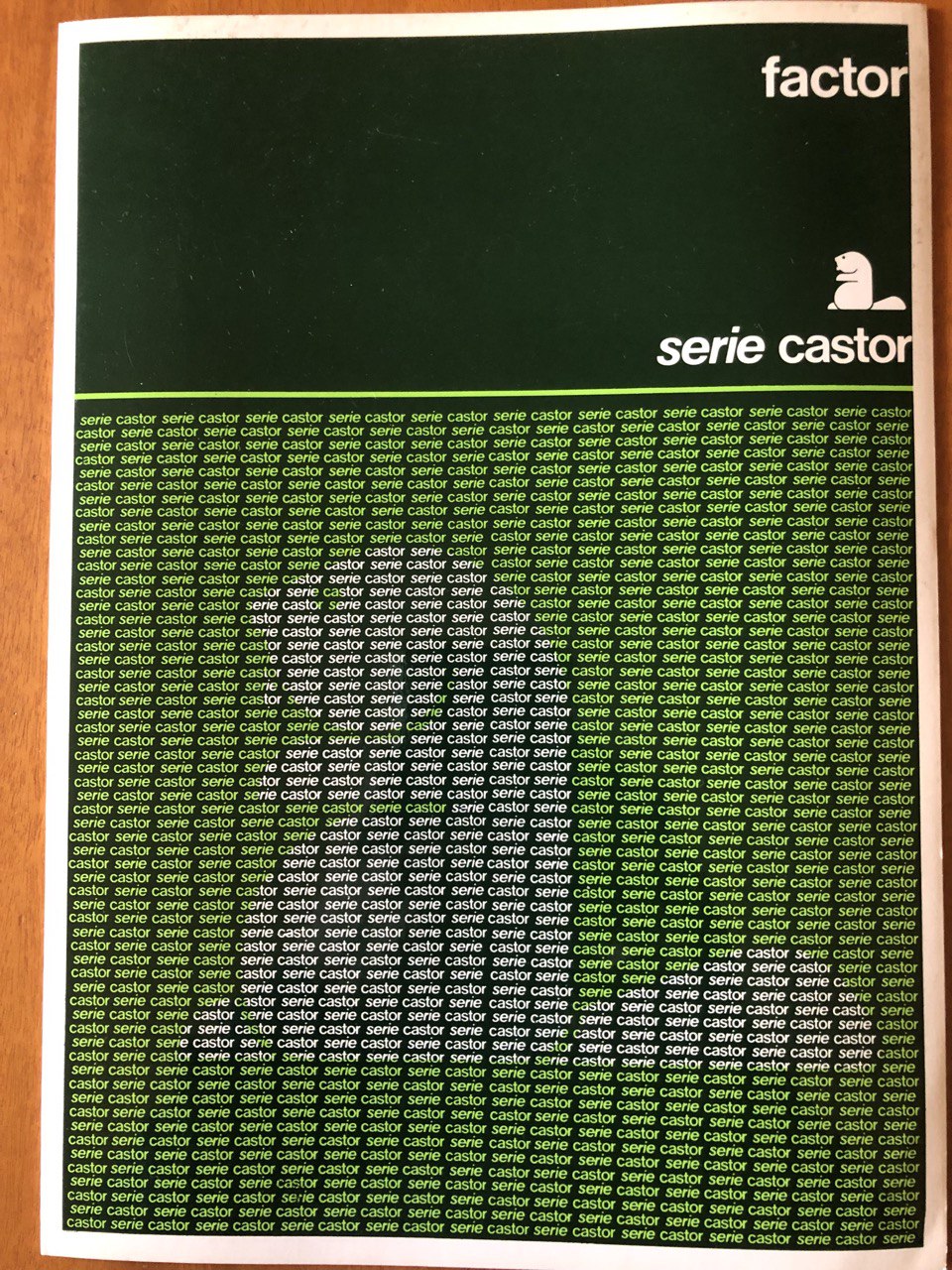 Portada del folleto del Telesincro Factor Serie Castor