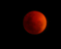 8:52 PM Total lunar eclipse, red phase