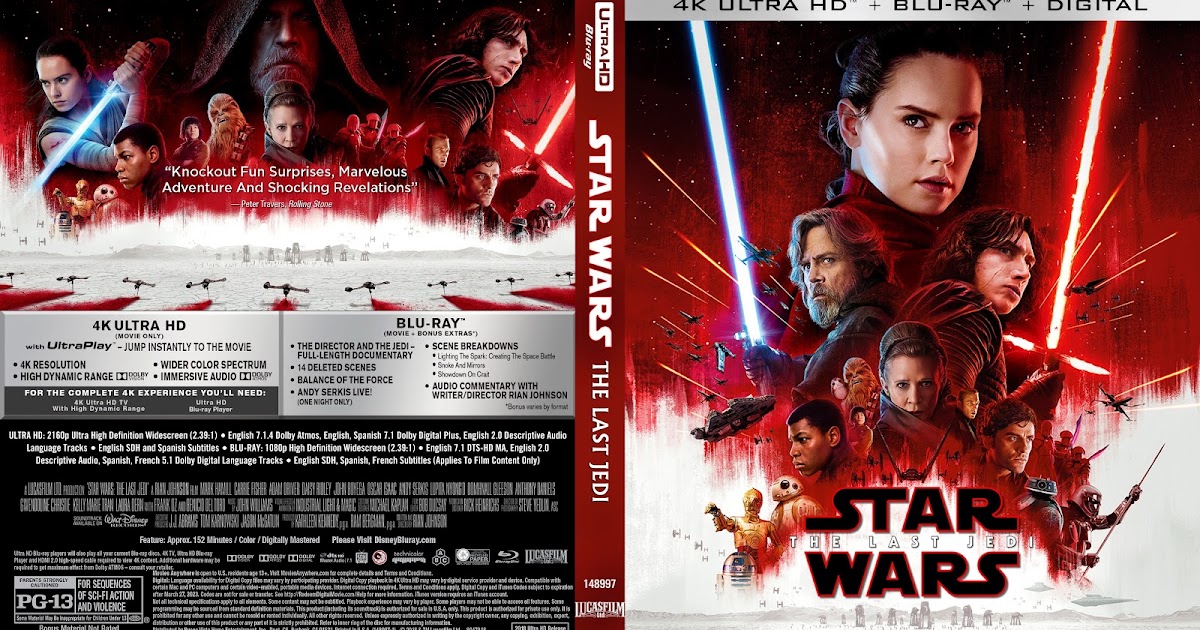 Star Wars: Episode VIII - The Last Jedi 4k Bluray Cover 