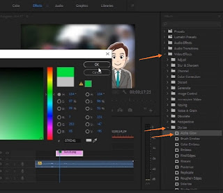 Memilih Alpha Glow Adobe Premiere pro cc 2019