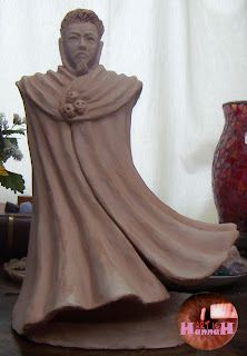 modelage, statue, argile, sculpture, necromancien, ocre