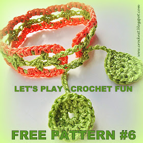free pattern crochet bracelet wristband cotton