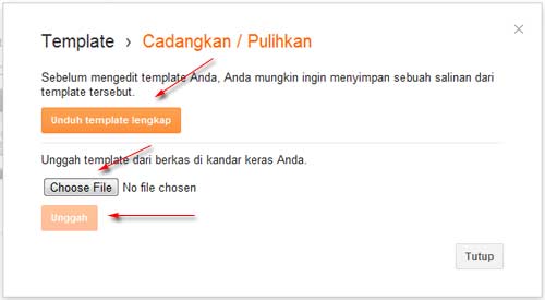 ganti template blog