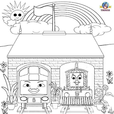 thomas coloring book pages for kids printable picture