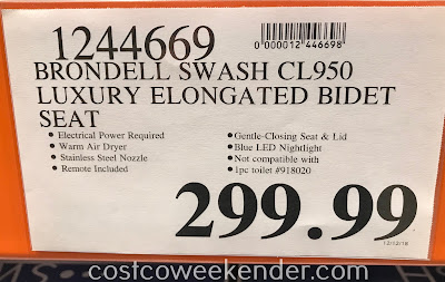Deal for the Brondell Swash CL950 Luxury Bidet Seat at Costco