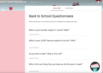 using google forms in a fifth grade class