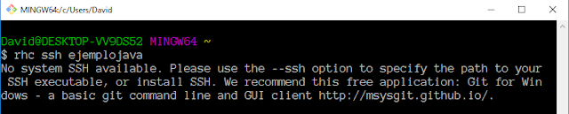 No system SSH available. Please use the --ssh option to specify the path to your SSH executable