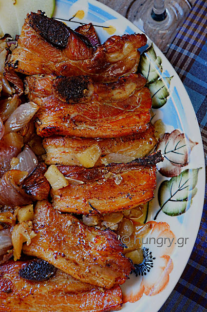 Pork Belly with Green Apples