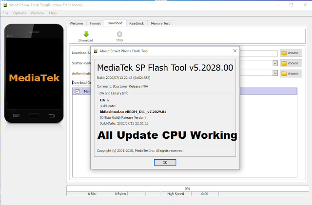 Download MediaTek SP Flash Tool v5.2028 Win Linux Latest Update Unlock Tool Free For All Without Password