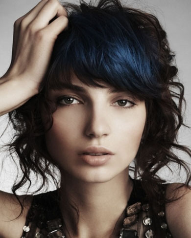 Black Hair with Blue Highlights 2014