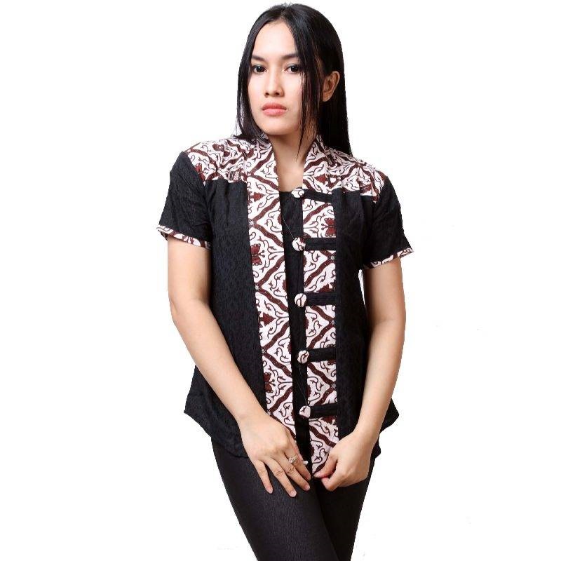 8 Baju Batik Lengan Pendek Modern 2019 Mempesona 1000 