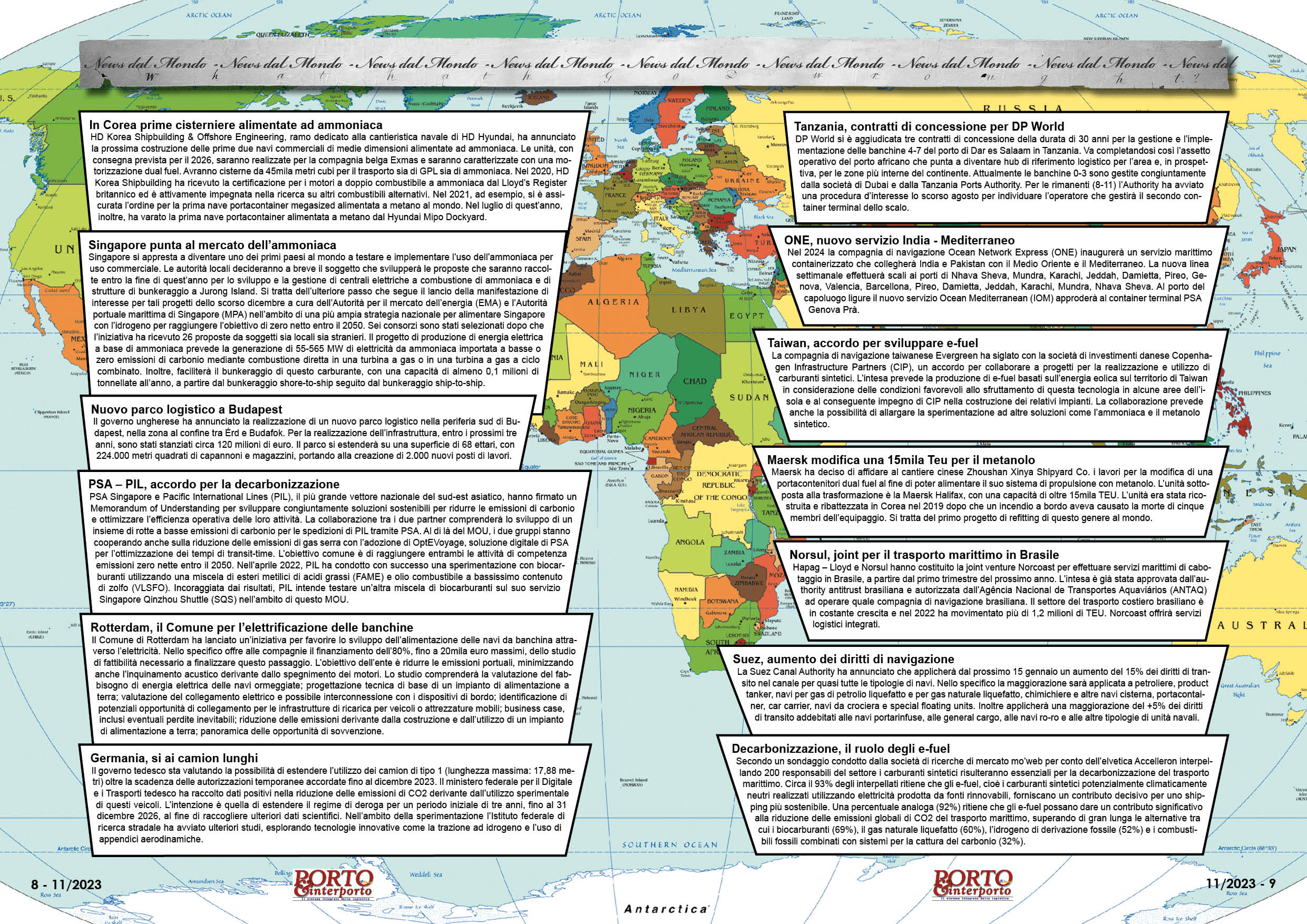 NOVEMBRE 2023 PAG. 8 - NEWS DAL MONDO