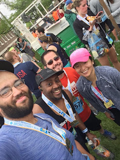 BroadStreetRun - selfie with RWRunStreak group