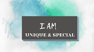 I am unique and special. Positive affirmations.