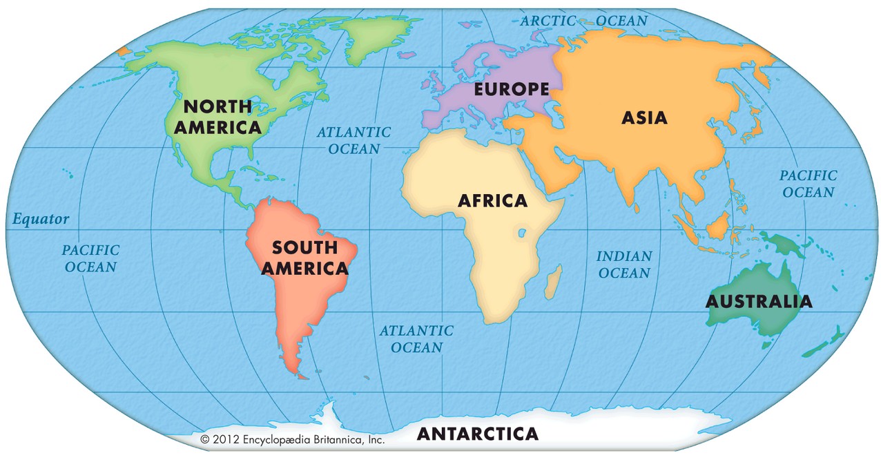 World Maps World Continent Maps With Name Area Population And Countries