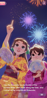 Yuko and Kuroko enjoying fireworks together