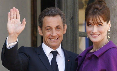 carla bruni guapa con su esposo