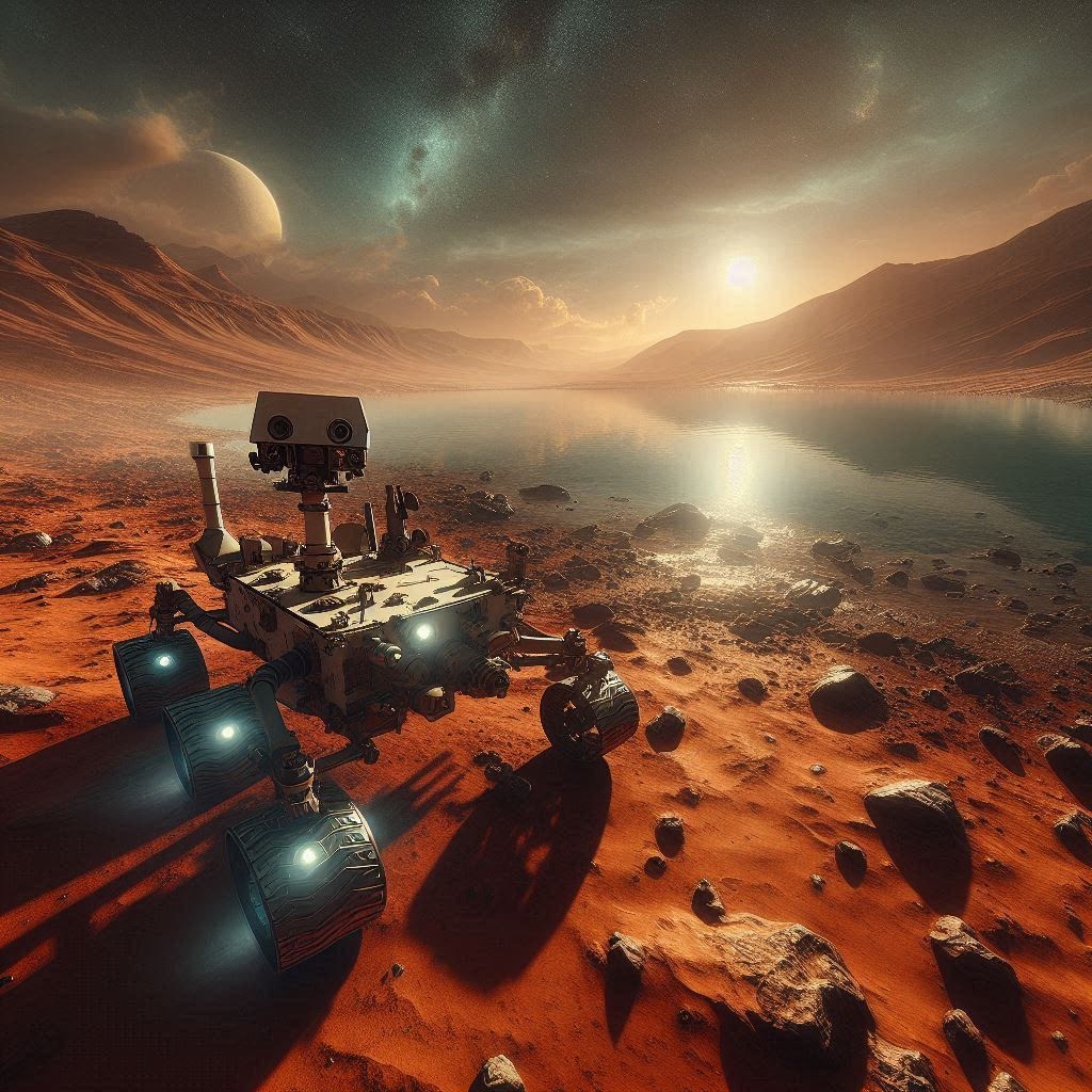 curiosity rover on mars found lake