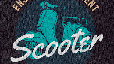 Vector Gratuito de moto scooter vintage