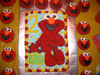 Elmo Birthday Cakes on Jilly S Takes The Cake  Aj S Elmo Birthday Cake   Cupcakes