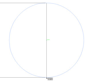 Placing a circle over the end of a rectangle. A Pathfinder Unite function will be applied to it.