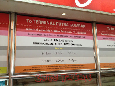 Jadwal Bus Go Genting ke Terminal Putra Gombak