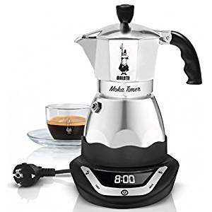 Bialetti  0006093  Easy timer electric coffee maker for 6 cups  stainless steel in blackgrey